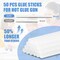 Hot Glue Sticks, Mini Size, 6" Long x .27" Diameter, 50 Count, Clear, for Kids Adults DIY Art Craft Gluing Repairing Sealing Festival Home Decoration